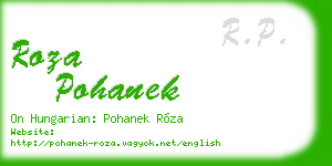roza pohanek business card
