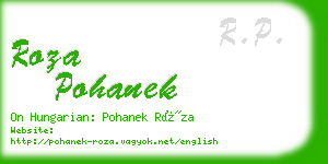 roza pohanek business card